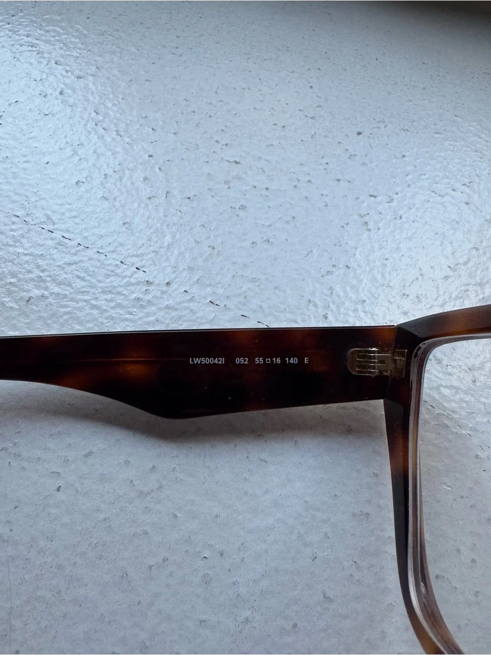 Loewe Chunky Anagram LW50042I Shiny Havana Eyeglasses 55-16-140 + Case